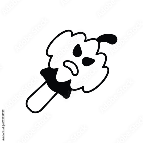 Pumpkin Lollipop vector icon