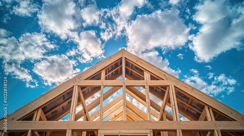 The Wooden Roof Structure View The Wooden Roof Structure View