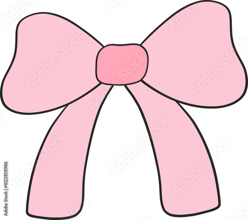 Retro Coquette  Girly Flat Design in Pink - Chic, Stylish, and Aesthetic Artwork for Feminine and Cozy Decor