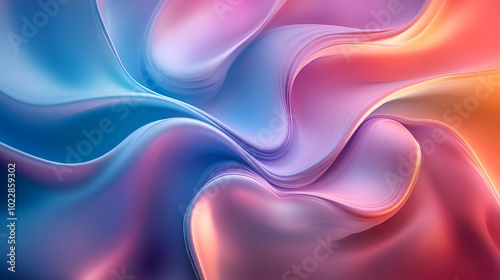 Wallpaper Mural Abstract Lavender pink waves background, A bright gradient background flowing from pink to purple, with wavy lines radiating from the bottom right corner, dynamic motion of the lines creates a scene Torontodigital.ca