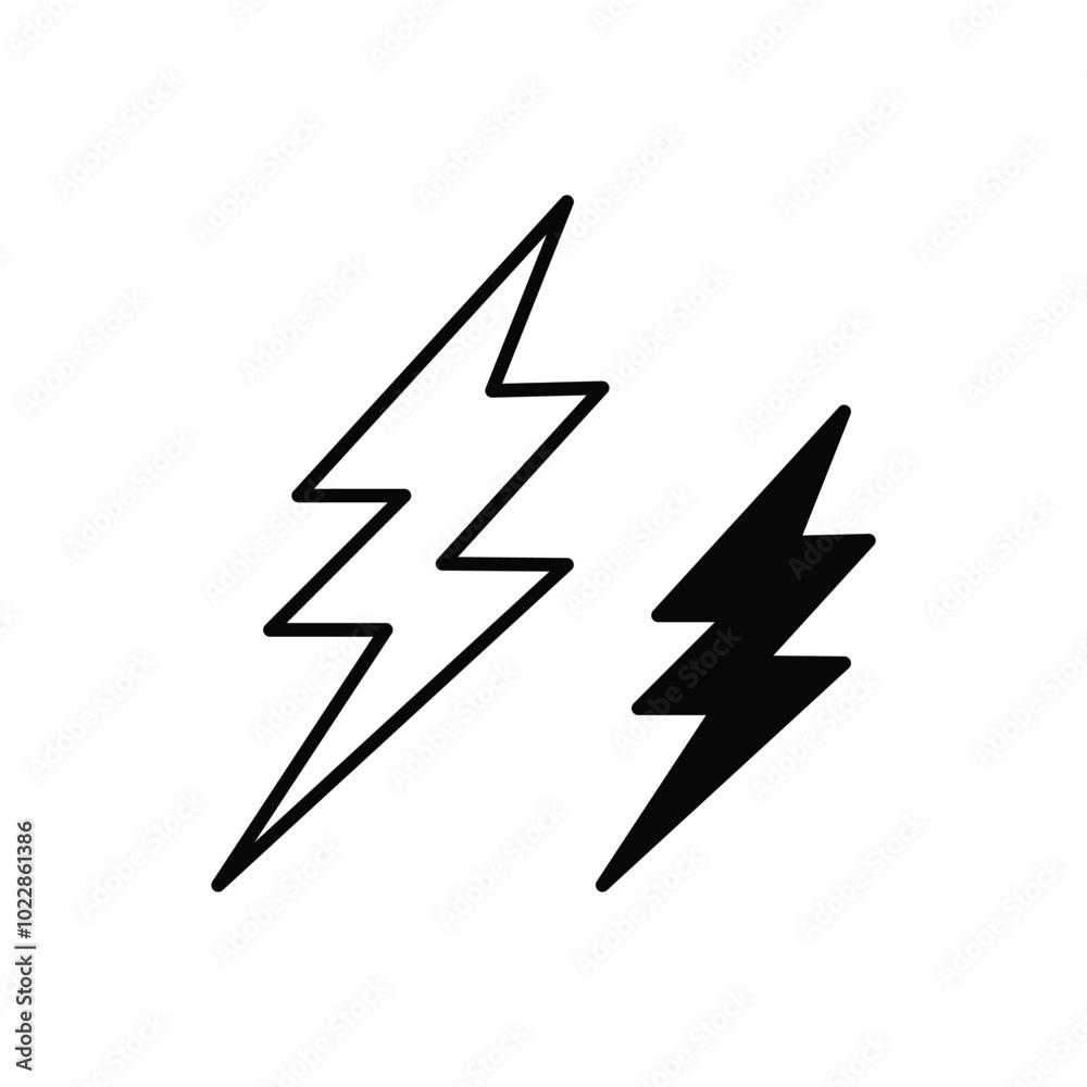Thunder vector icon Thunder vector icon