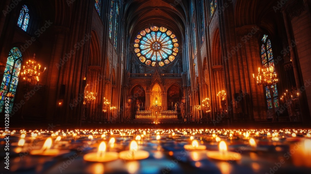 Candles in Notre Dame Cathedral