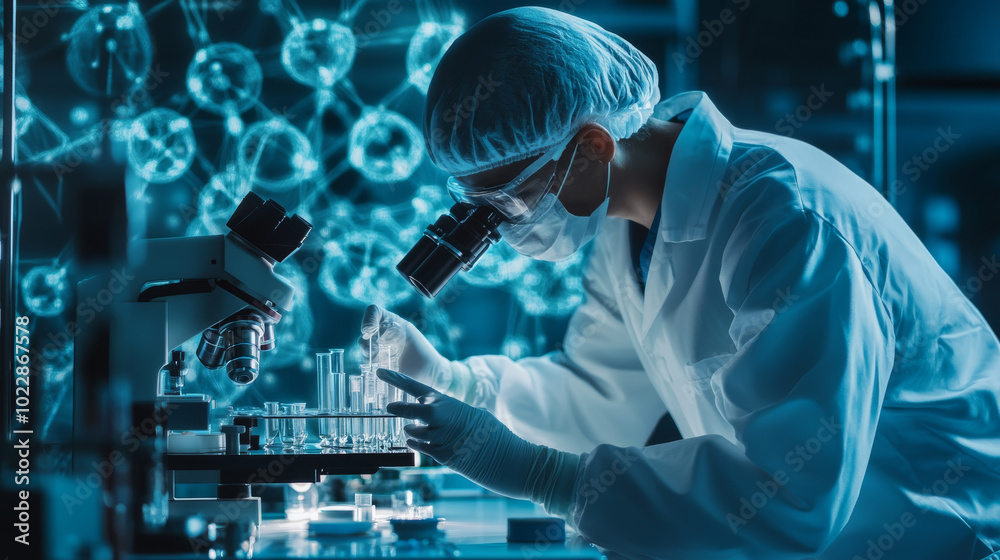A compelling 3D illustration depicting the intersection of medical technology and innovation in healthcare and medical research. A compelling 3D illustration depicting the intersection of medical technology and innovation in healthcare and medical research.