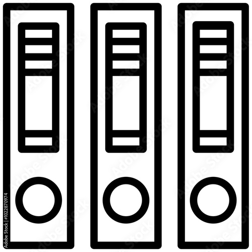 Archive Icon, Black And White Outline Icon Symbol