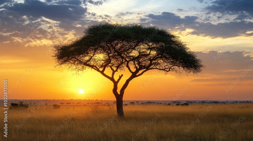 Sunrise in the African Savanna Sunrise in the African Savanna
