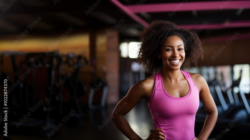 Black women in sportwears with happiness face. Black women in sportwears with happiness face.
