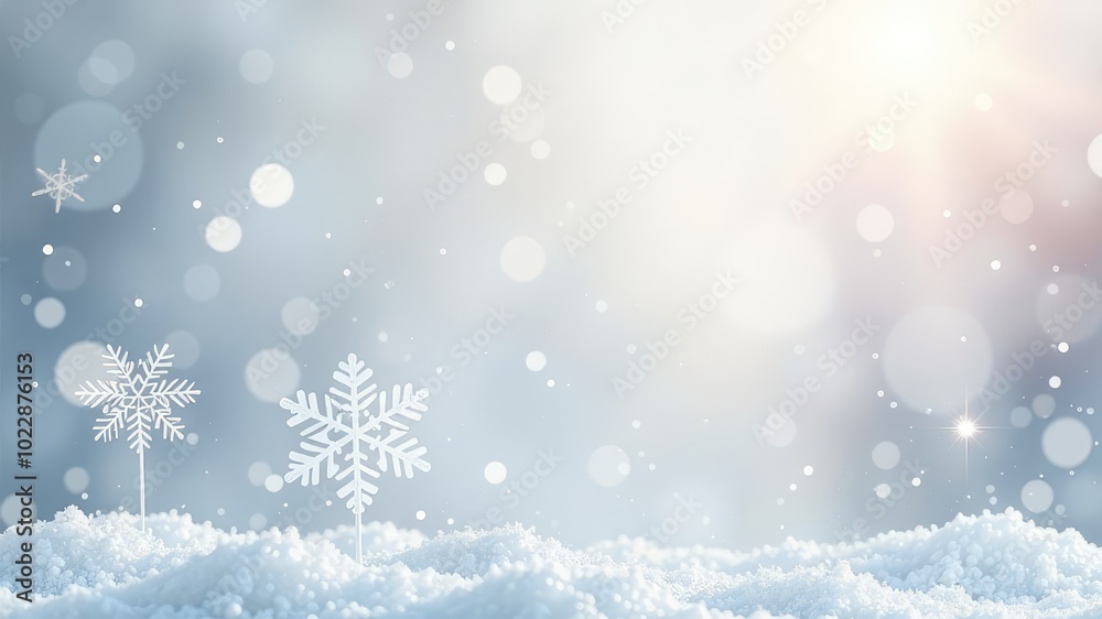Fototapeta premium christmas background with snowflakes