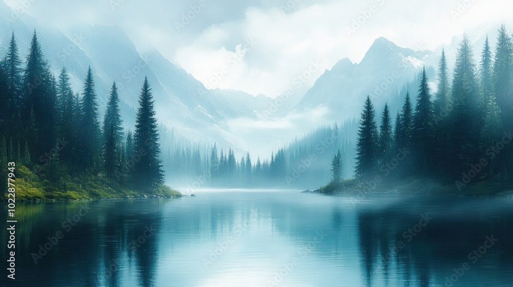 Misty Mountain Lake