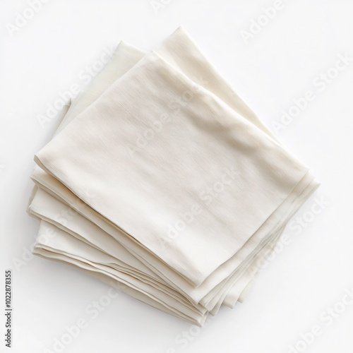 A set of organic cotton napkins on a white background.