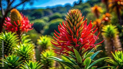 Vibrant Longjack Plant with Lush Green Leaves and Unique Flowering Structure in Natural Environment photo