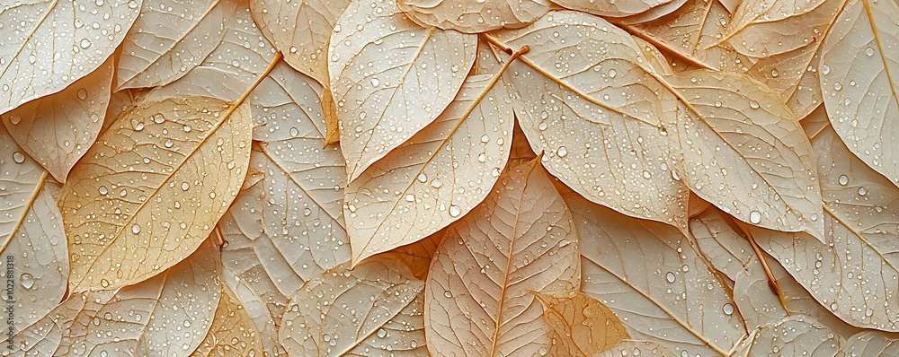 Natural Autumn Texture of Yellow Beige Leaves Natural Autumn Texture of Yellow Beige Leaves
