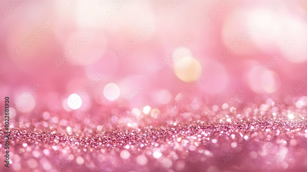 a close up of a pink glitter background with a blurry background. generative ai a close up of a pink glitter background with a blurry background. generative ai