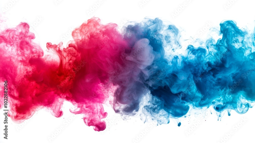 Fototapeta premium Dreamy Swirling Ink in Underwater Colors