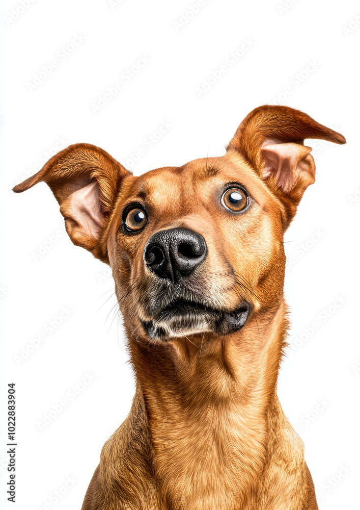 Sweet Dog with a Head Tilt, Expressing Interest and Engagement Sweet Dog with a Head Tilt, Expressing Interest and Engagement