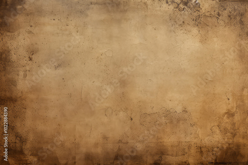 Processed collage of ancient scroll sheet of brown aged paper texture. Background for banner