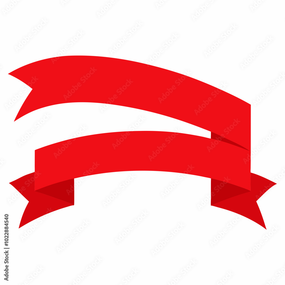 Red Ribbons or Sashes creative vector design on a white background Red Ribbons or Sashes creative vector design on a white background