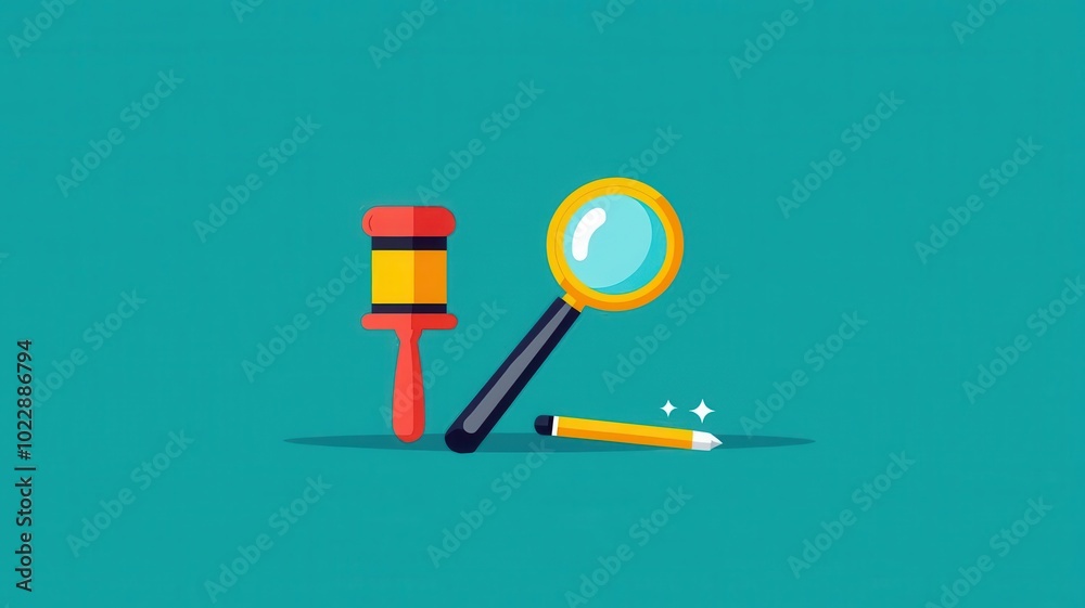 Search engine displaying legal questions and answers, flat design illustration Search engine displaying legal questions and answers, flat design illustration