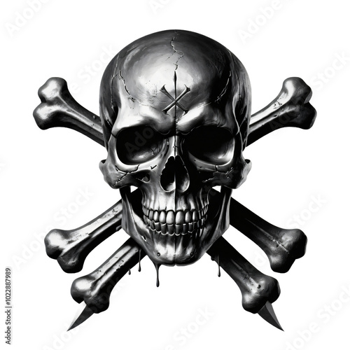 skull and bone pirates jolly roger transparent png background