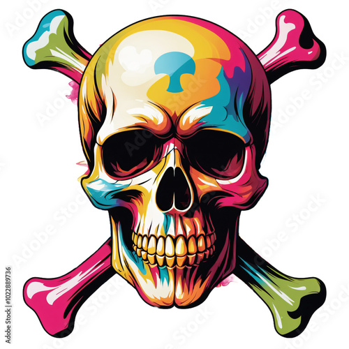 skull and bone pirates jolly roger transparent png background