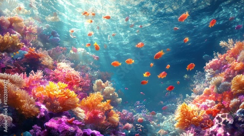 Vibrant Underwater Coral Reef