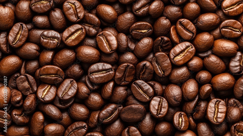 Fototapeta premium Roasted Coffee Beans Background Texture