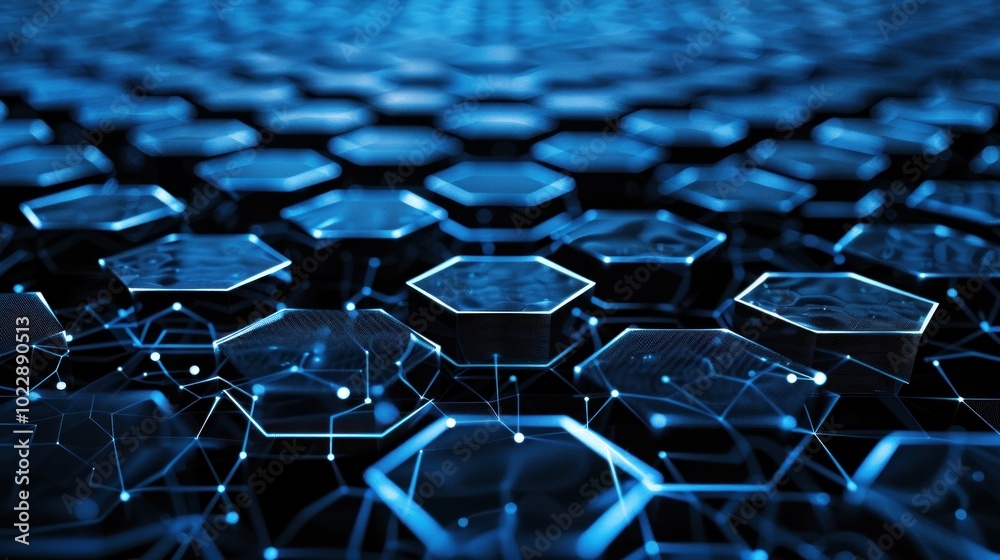Fototapeta premium Abstract Hexagon Network Background