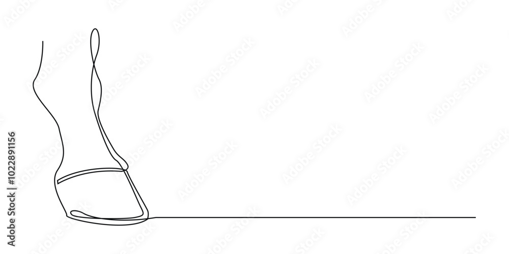 one continuous line drawing of a horse's leg.one line drawing of a horse's leg.single line vector illustration.isolated white background one continuous line drawing of a horse's leg.one line drawing of a horse's leg.single line vector illustration.isolated white background