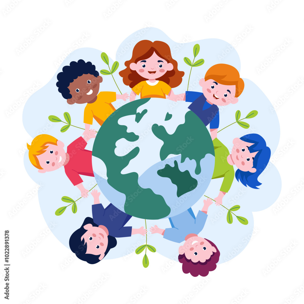 A flat style illustration of childrens day
A flat style illustration of childrens day
