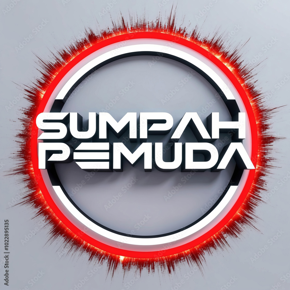 Hari sumpah pemuda or Indonesian youth pledge day logo design
