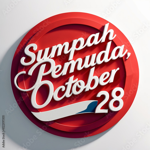 Hari sumpah pemuda or Indonesian youth pledge day logo design