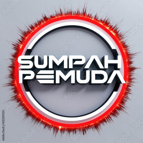 Hari sumpah pemuda or Indonesian youth pledge day logo design