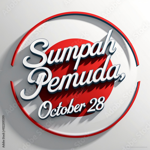 Hari sumpah pemuda or Indonesian youth pledge day logo design