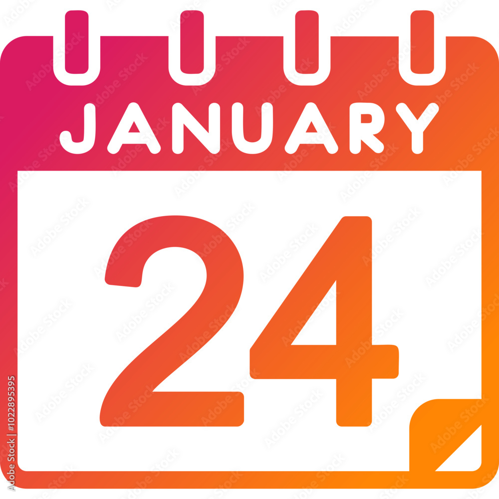 24 January Vector Icon Design 24 January Vector Icon Design