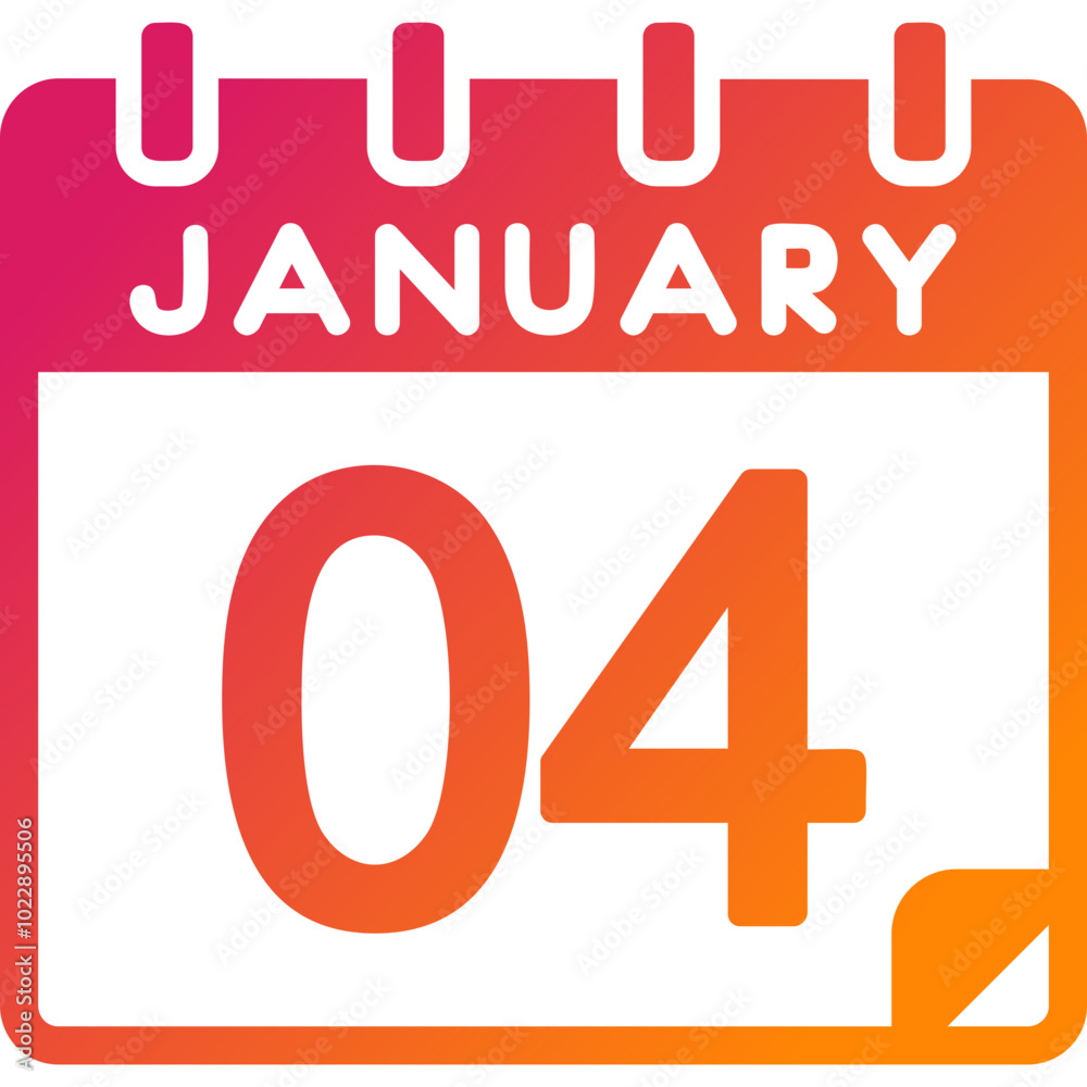 4 January Vector Icon Design 4 January Vector Icon Design