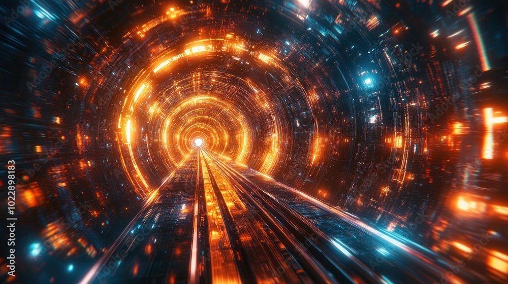 Obraz premium Hyperspace Tunnel