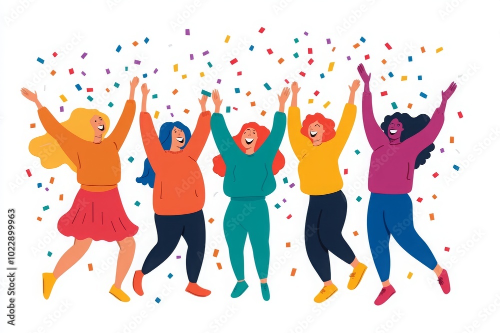 Celebrating life and friendships with confetti
