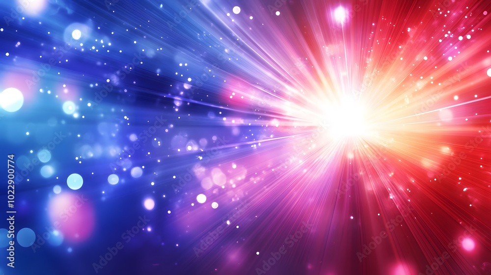 Abstract background with rays of light, in shades of blue and red, a futuristic technology concept Abstract background with rays of light, in shades of blue and red, a futuristic technology concept