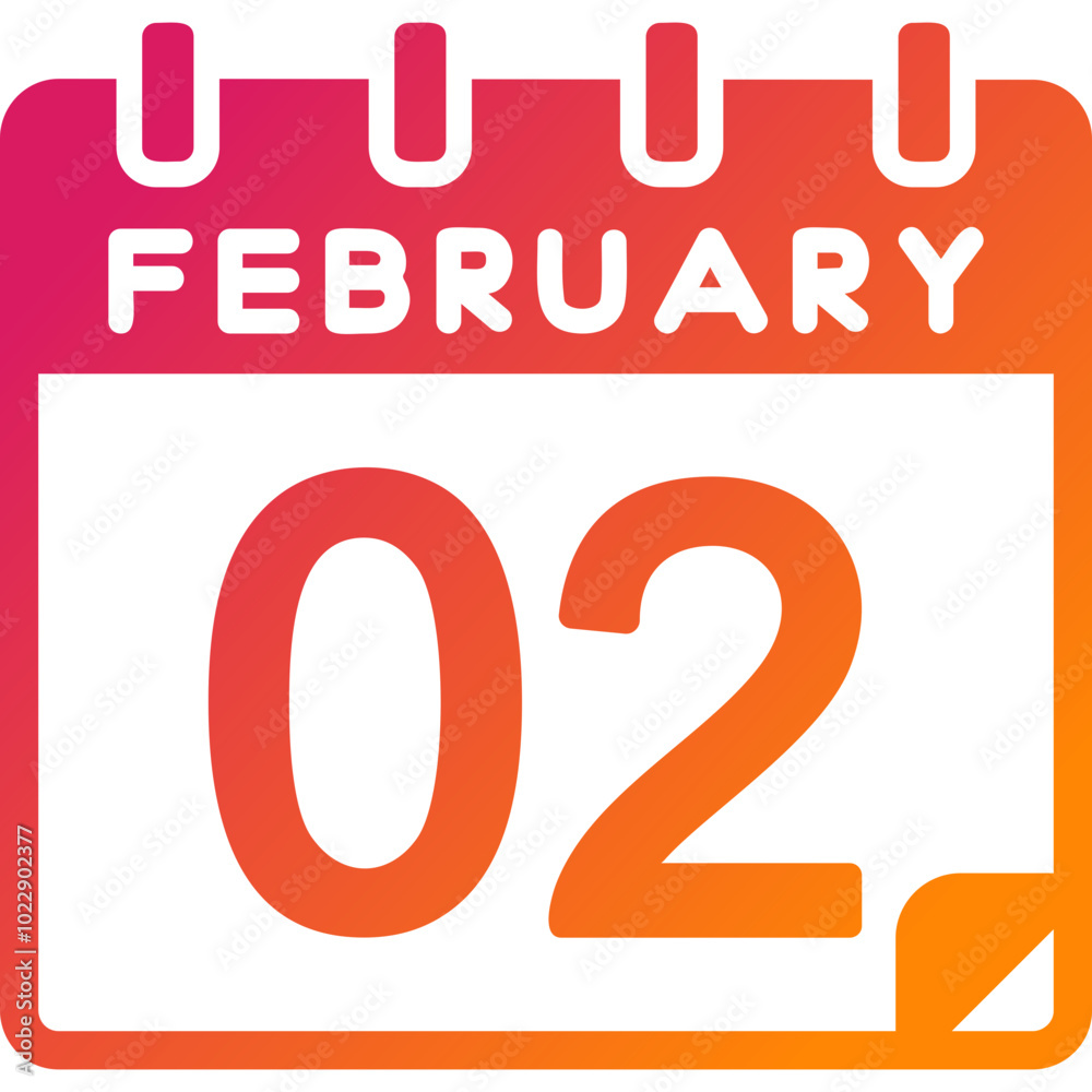 2 February Vector Icon Design 2 February Vector Icon Design