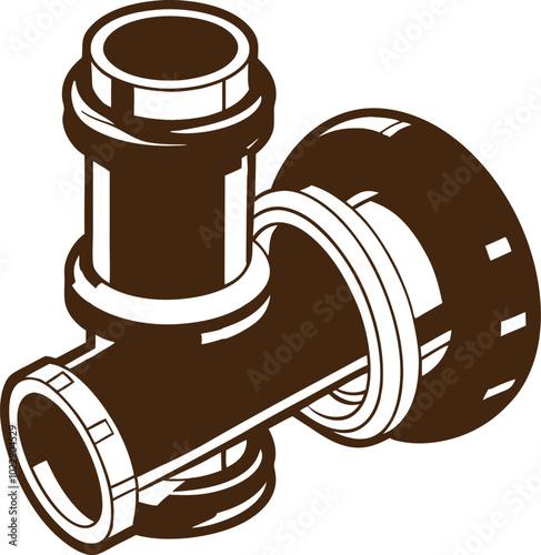 Black and white water Pipe set line drawing outline editable stroke royalty free images, generated Ai