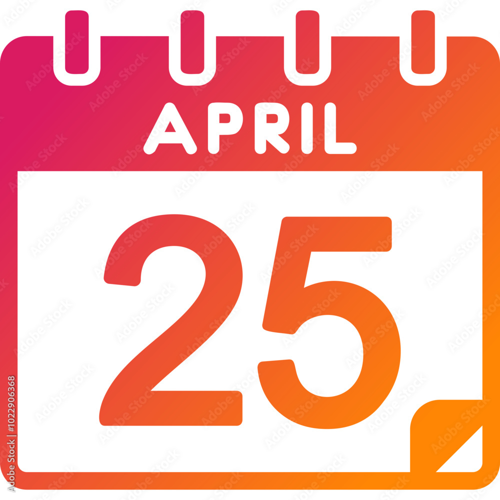 25 April Vector Icon Design 25 April Vector Icon Design
