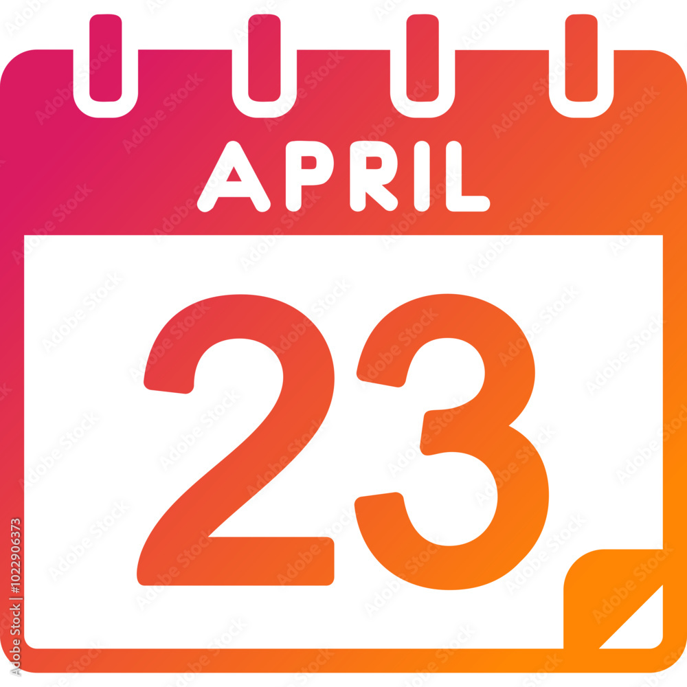 23 April Vector Icon Design 23 April Vector Icon Design