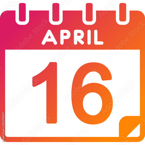 16 April Vector Icon Design