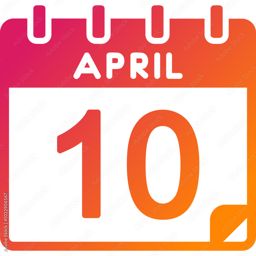 10 April Vector Icon Design 10 April Vector Icon Design