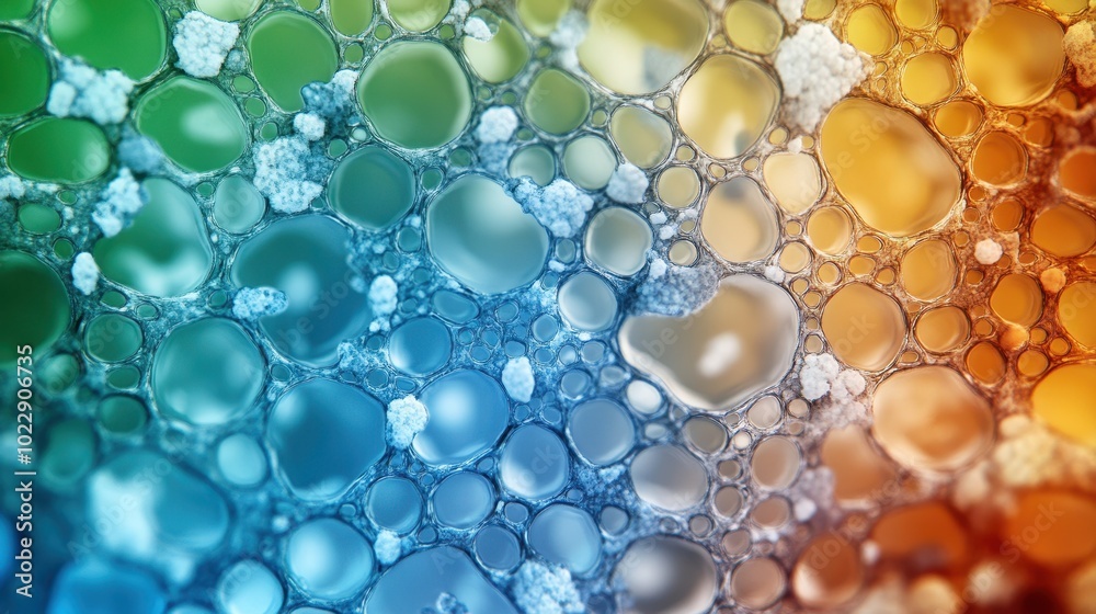 A vibrant abstract composition of colorful bubbles and foam, creating a visually striking and dynamic texture in various hues. A vibrant abstract composition of colorful bubbles and foam, creating a visually striking and dynamic texture in various hues.