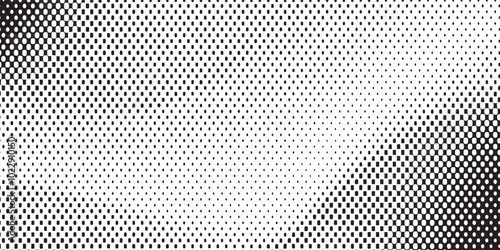 Black and white halftone grunge dot texture background. Abstract Dotted Texture