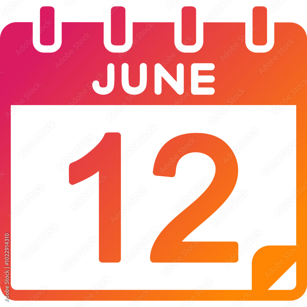 12 June Vector Icon Design 12 June Vector Icon Design