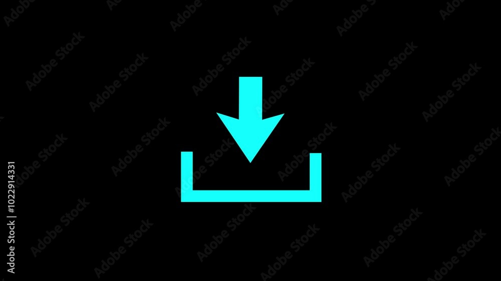 download icon looping animation on black background download icon looping animation on black background