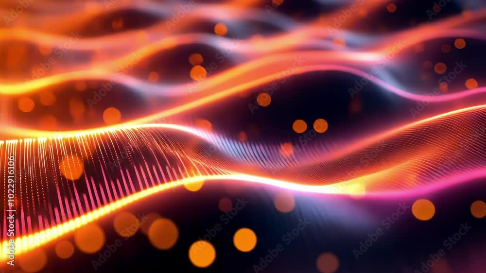 Abstract digital waves with glowing particles in vibrant colors. Abstract digital waves with glowing particles in vibrant colors.
