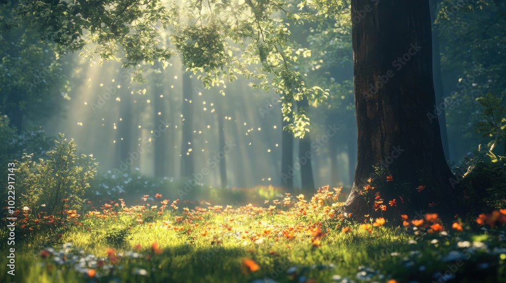 Obraz premium morning in the woods