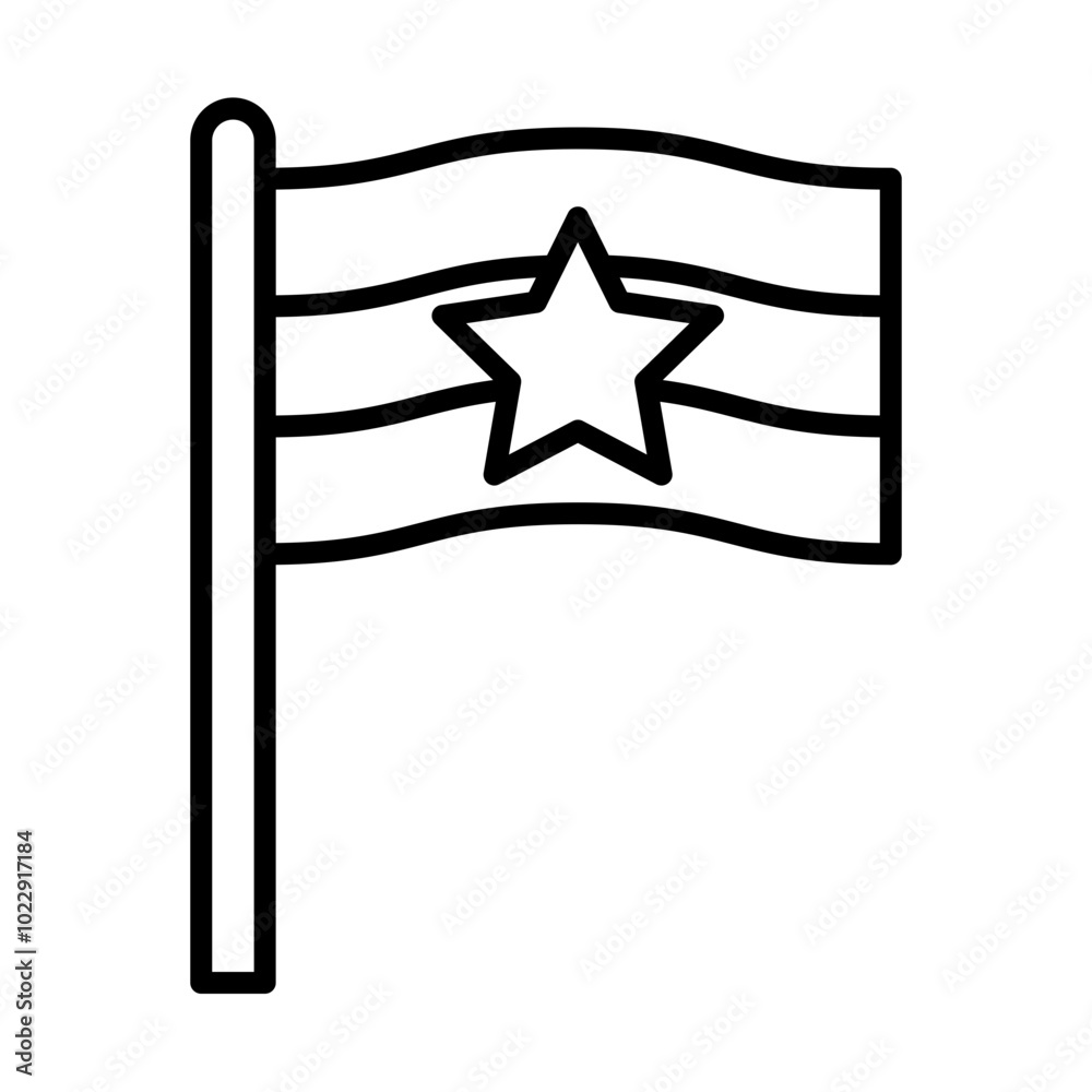 Goal Flag line icon Goal Flag line icon